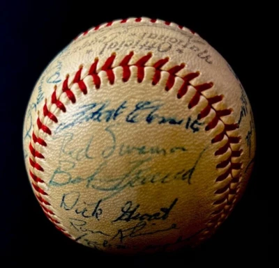 1956 Pittsburgh Pirates Team-Signed Ball (27 Signatures) with Clemente Murtaugh - Image 1 of 4