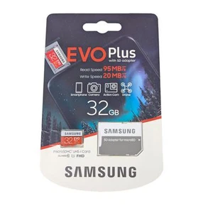 New Samsung EVO Plus 32GB Micro SDHC Card With SD Adapter - Picture 1 of 2