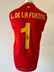 Signed LUIS DE LA FUENTE Shirt - Spain Euro 2024 Final - PROOF/COA - - Picture 1 of 7