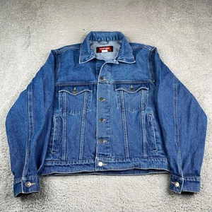 Wrangler Hero Denim Trucker Jacke Herren Small Blau Knopfleiste Western - Bild 1 von 9