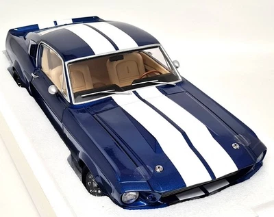 KK 1/12 Shelby GT500 Eleanor Mustang 1967 Metallic Blue Diecast Scale Model Car - Image 1 of 4