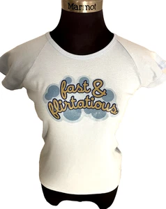 Martini & Rossi Women T-Shirt Size L -  NWOT "fast and flirtatious" - Picture 1 of 3