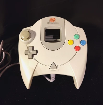 Pad controlador blanco Sega Dreamcast Gamepad con cable modelo OEM probado HKT-7700 Foto 1 de 4