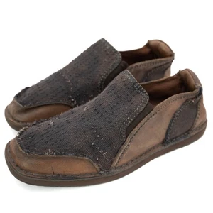 Bed Stu Leather Canvas Trout Slip-On Loafers Size 9.5 - Picture 1 of 11