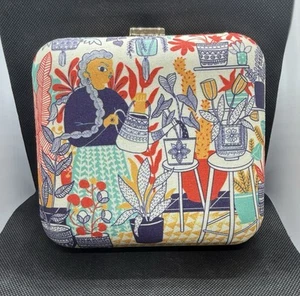 🔥🪷Chumbak Madhubani India Folk Art Design Boho Clutch Purse Evening Bag Unique - Picture 1 of 8