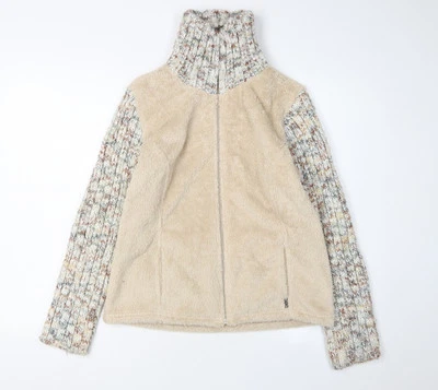 Marks and Spencer Women's Beige Mid-Length Knit Jacket M - Image 1 of 4