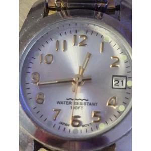Ladies Watch 27MM watch face Quartz New Battery Silver Gold Numerals Stylish - Picture 1 of 7