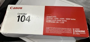 Canon 104 Black Toner Cartridge Genuine OEM Sealed - Picture 1 of 3