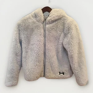 Under Armour Mantel/Jacke mit Kunstfellkapuze, Größe YLG Farbe hellbläulich grau - Bild 1 von 5