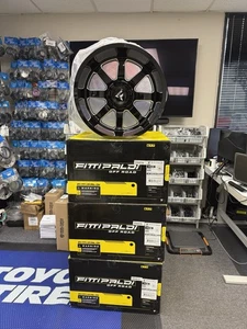 (Set-4) Fittipaldi FA16BM 20x12 5x139.7/5x150 -51mm Black Wheels Rims 20 Inch - Picture 1 of 13