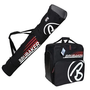 BRUBAKER Ski Bag Combo CHAMPION for Ski, Poles, Boots and Helmet - Black/Red - Picture 1 of 6