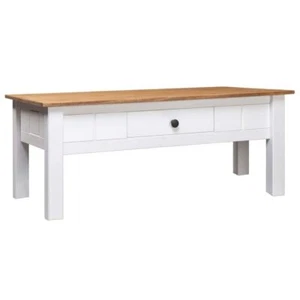 Rustic Style Coffee Couch Table With Drawer Solid Pine Wood Home Furniture 100cm - Picture 1 of 9
