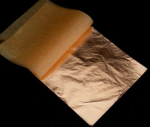 Reine 100% Kupfer Blatt Blätter - 50 Blätter - 16 x 16 cm - zum Vergolden - Kunstwerk - Bild 1 von 1