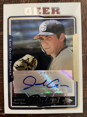 2005 Topps Chrome Josh Geer 1st Yr Rookie Autograph UH228 - Image 1 of 2