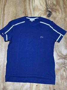 lacoste shirt men 5 blue white shirt sleeve J6 - Picture 1 of 5