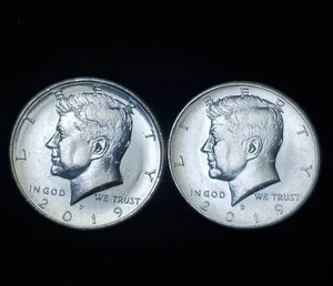 One Set Of 2019 P & D Kennedy Half Dollars NIFC Uncirculated From Roll M614 - Picture 1 of 3