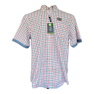 Camisa para hombre Chaps manga corta fácil de usar fácil cuidado - Imagen 1 de 3