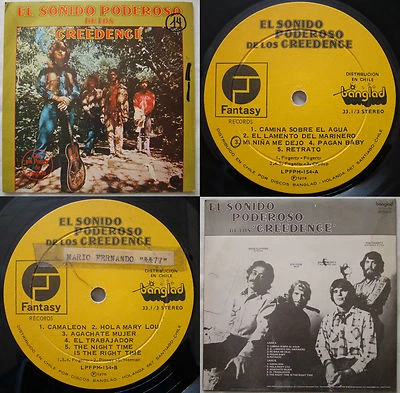 CREEDENCE CLEARWATER REVIVAL (NO "GREEN RIVER") 1975 MEGARARE CHILEAN PRESS ONLY - Image 1 of 4