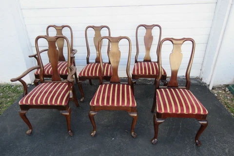 Solid Mahogany Set of Six Dining Chairs 1822X Cover