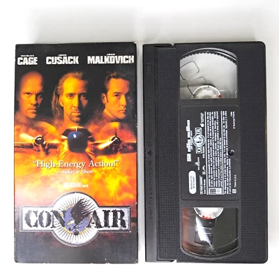 Con Air Movie VCR VHS Tape 1997 R 1 h 55 min Comedy Crime Thriller Nicolas Cage - Image 1 of 4