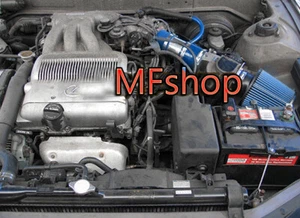 BLUE For 1992-1993 Toyota Camry 3.0L V6 LE DLX XLE DX SE Air Intake Kit + Filter - Bild 1 von 1