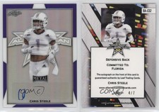 2019 Leaf Metal US Army All-American Bowl Purple /7 Chris Steele #BA-CS2 Auto