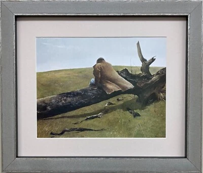 Andrew Wyeth "April Wind '52" ENMARCADO PERSONALIZADO Arte Americana Granja Rural EE. UU. Foto 1 de 3