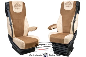 Truck LKW Sitzbezüge Prestige Kunstleder Beige passend für DAF XF 105 106 XG XG+ - Bild 1 von 4