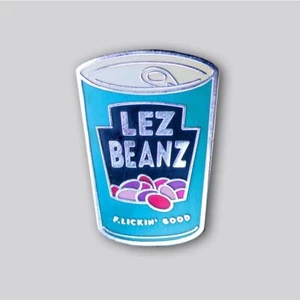Gaypin' Lez Beanz Lapel Pin - Picture 1 of 2