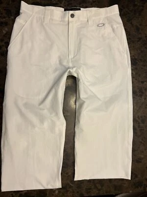 Calça de golfe Oakley masculina branca leve elástica frente plana 34x33 - Imagem 1 de 4