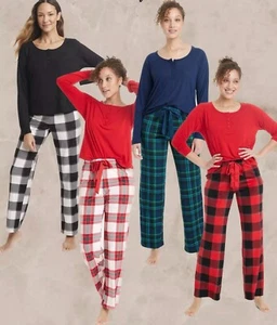 Set Pigiama Stars Above Donna Henley Top e Pantaloni a Quadri NUOVO - Foto 1 di 11
