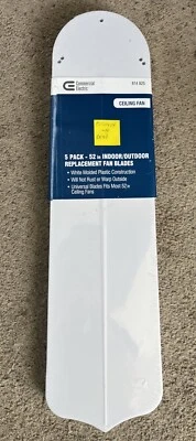 Commercial Electric 82625 Fan Blades Replacement - White, 52 in (5-Pack) - Image 1 of 3
