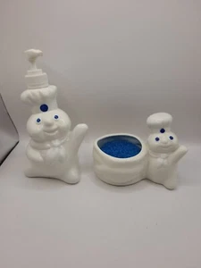 SPÜLENSET mit SCHRUBBER Vintage 1997 Pillsbury Doughboy 3-teilig gebraucht - Bild 1 von 21