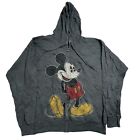 Disney Parks By Hanes Hoodie Jumper Adult Medium M Grey Full Zip Mickey Graphic