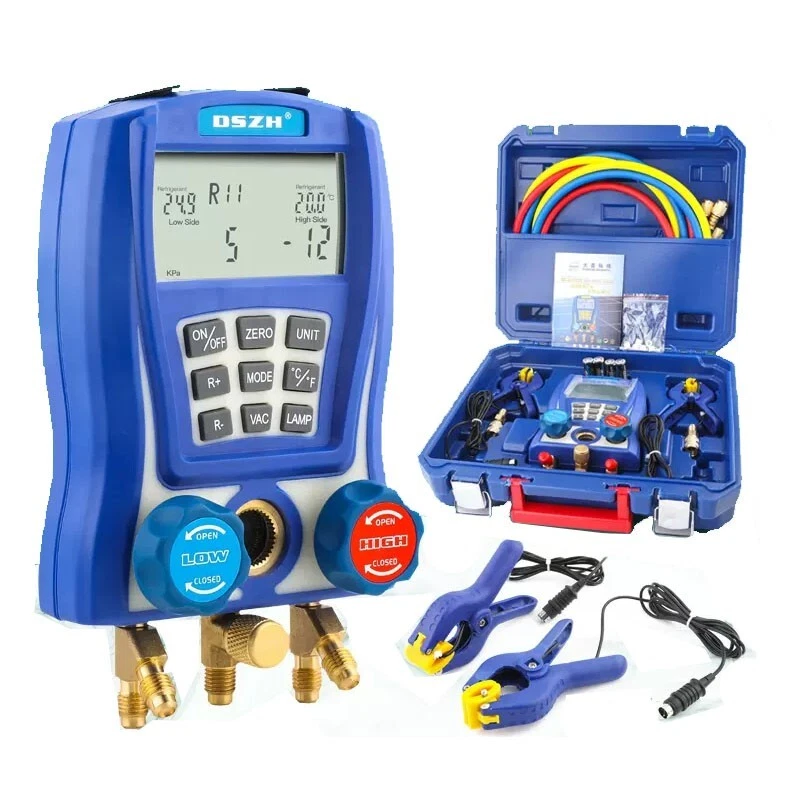 WK-6889 Digital Manifold Gauge Refrigeration Vacuum Gauge Pressure Tester Meter - Image 1 of 4