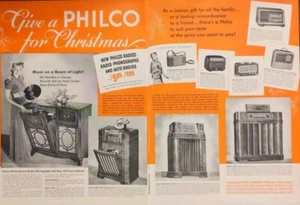 1940 Philco Phonograph & Radio, Record Player Print Ad, Unique Colors & Vintage - Picture 1 of 1