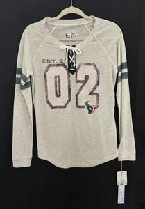 NFL Women’s Touch Brand HOUSTON TEXANS Long Sleeve Shirt w/ Ties NWT Medium - Picture 1 of 3
