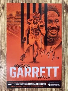 NFL 2019 Cleveland Browns M GARRETT #95 DE vs Sea Seahawks Roster Lineup POSTER - Picture 1 of 4