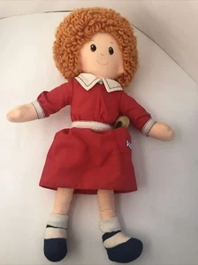 Little Orphan Annie Vintage 1982 Plush Stuffed RagDoll Doll Knickerbocker - Picture 1 of 11