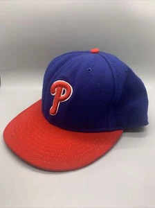 59fifty Phillies New Era Philadelphia Hat Fitted Cap Mlb On Field Blue Sz 7 1/4 - Picture 1 of 4