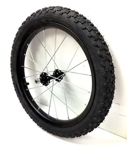 16" Bicycle Front Black Wheel with 1.95" Tire Mini-BMX Kids Bike #V39 - Picture 1 of 3