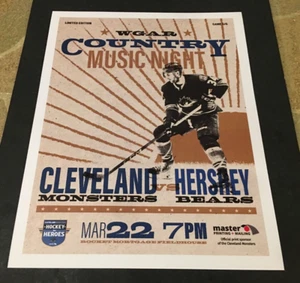 Cleveland Monsters WGAR Country Music Night Spieltag Poster 11x14 22.03.24 Limitiert - Bild 1 von 2