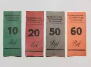Segunda Guerra Mundial Segunda Guerra Mundial campo de concentración alemán Linz Ebelsberg conjunto de monedas Lager Money dinero - Imagen 1 de 2