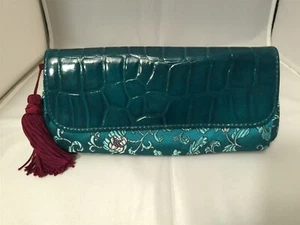 MAC Cosmetic Makeup Brush Clutch Case Bag Green Asian Look - Picture 1 of 10