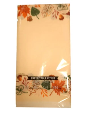 Fall Festivities 1 Ct 54 x 96 Paper Tablecover Autumn Thanksgiving - Image 1 of 3