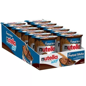 Nutella & GO! Großpackung 12er Pack Haselnuss Kakao Aufstrich mit Brezelsticks je 1,9 Unzen - Bild 1 von 6