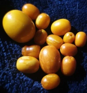 Bernstein Kette BUTTERSCOTCH Perlen lose 16, 12, 7 mm ua 13 Stück +1 Zugabe 6,3g - Bild 1 von 10