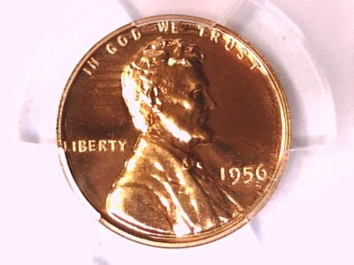 1956 Proof Lincoln Wheat Cent Penny PCGS PR 68 RD 42497903 - Image 1 of 3