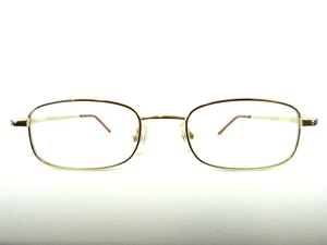 Gafas de hombre montura metálica simple dorada con forma de vidrio estrecho talla L (ancho) - Imagen 1 de 5