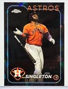 2024 Topps Chrome Sapphire #USCS323 Jon Singleton Black Refractor /10 🔥 - Picture 1 of 2